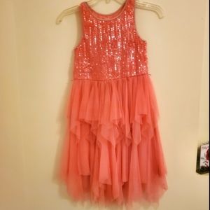 Cat & Jack Girls Layered Skirt Sequined Dress